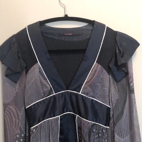 ERICA DAVIES Silk Kimono Style Dress -Size 0 - Picture 3 of 11